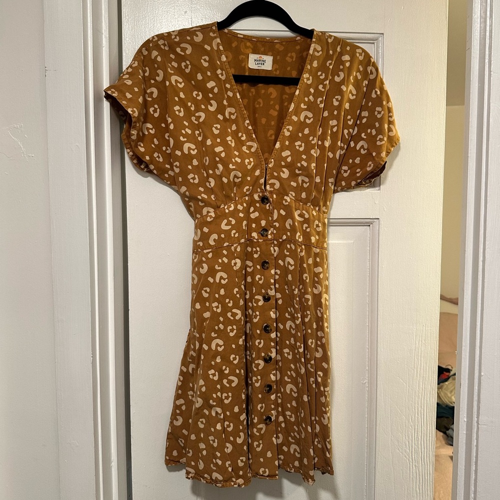 Marine Layer Camila Dress Cheetah Print Size Small